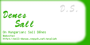 denes sall business card